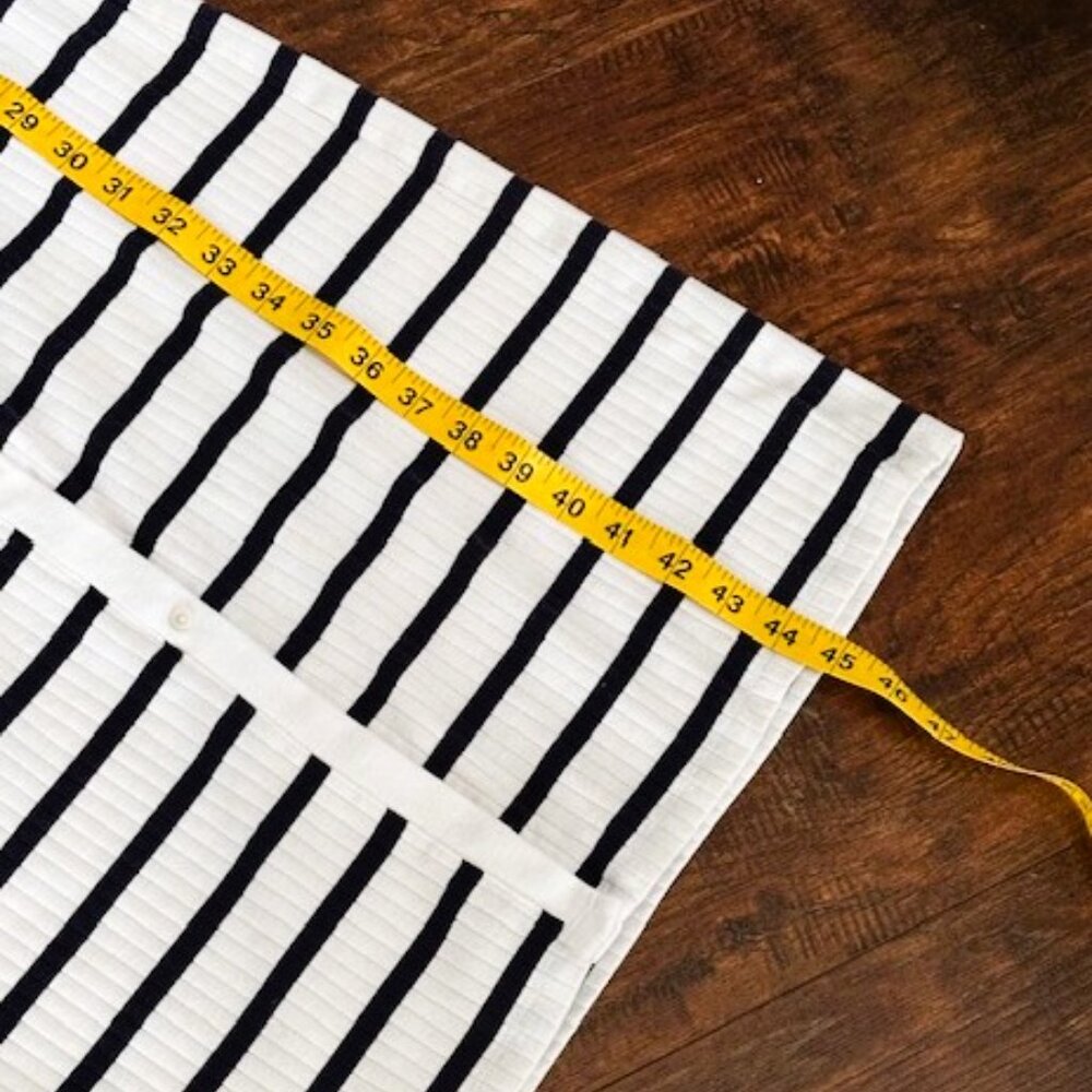 Aerie Ribbed Navy & White Striped Button Front Midi Dress Camisole Straps Size L - Picture 13 of 13